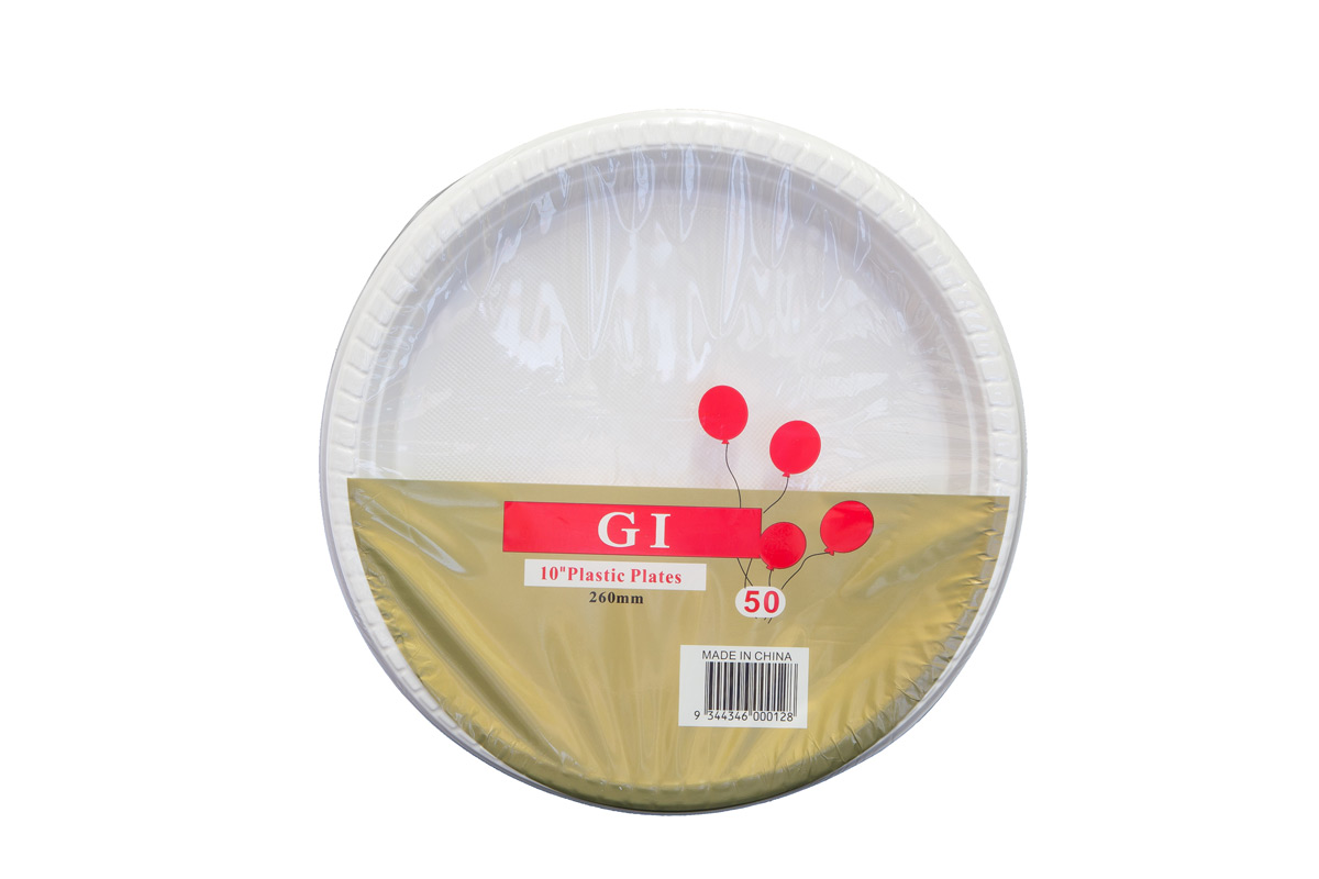 10" ROUND PLASTIC PLATES 260mm 400pc REUSABLE - Click Image to Close