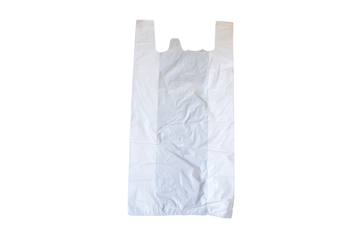 REUSABLE 37 UM Jumbo T-Shirt Bags Qty WHITE - Click Image to Close